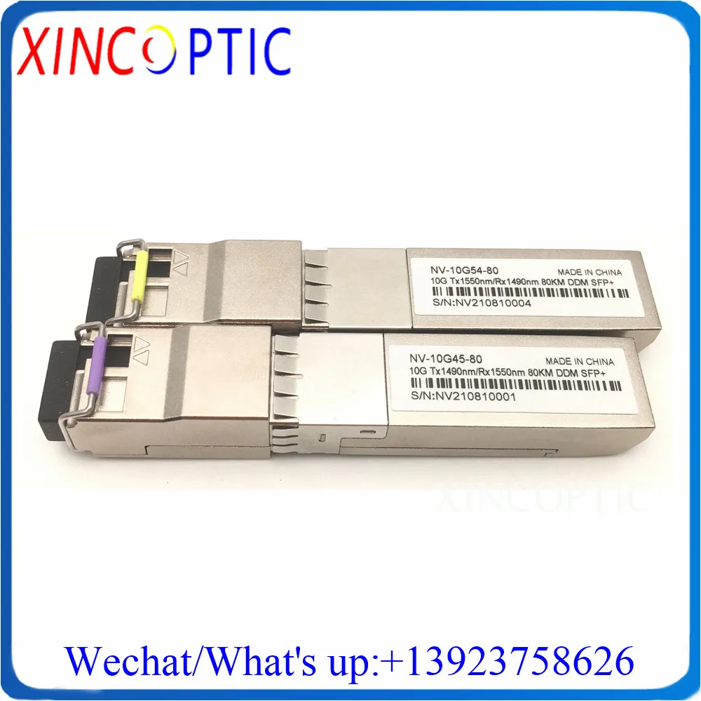 

10G SFP Module BIDI 80KM 1490/1550nm Optical LC Transceiver Single Mode Fiber Compatible For Mikrotik Cisco
