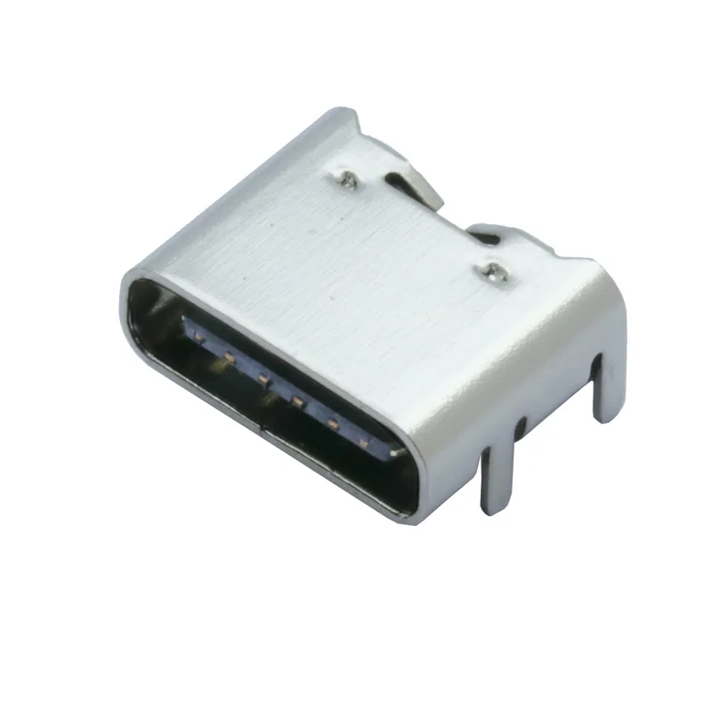 100 шт./лот Тип usb C 6 Pin разъем SMT разъем USB 3,1 Тип-C женского размещения SMD DIP для печатной платы DIY высокий ток зарядки