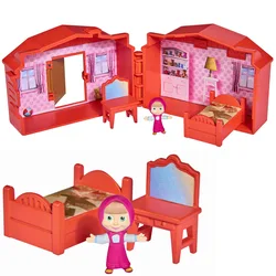Jouets de Simulation Masha et l'ours, Mini ensemble de jeu, meubles de Simulation, cadeaux de noël originaux pour enfants 