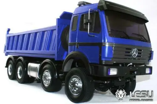 LESU 1/14 масштаб Bz 8*8 RC самосвал Модель окрашенный металлический шасси звуковой светильник мотор радио в комплекте