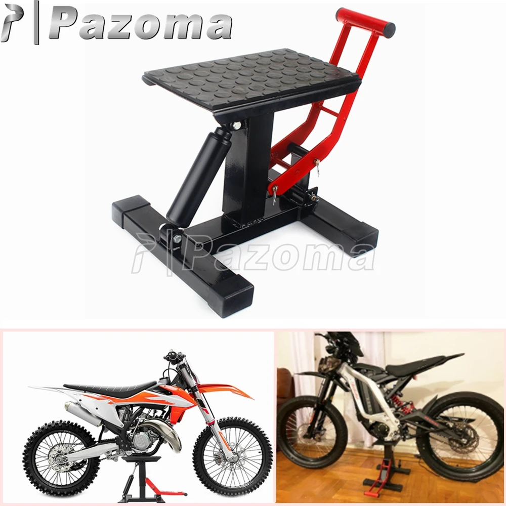 Cavalletto Per Motocross 330Lbs Tavolo Di Sollevamento Regolabile Enduro Supermoto Dirt Bike Riparazione Supporti Di Lavoro Piattaforma Di Sollevament