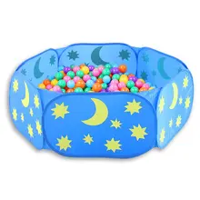 Складной детский манеж с шестигранной звездой, лунными шариками, бассейн, яма, крытый, открытый, детская игрушка, игровой домик, детский подарок, Игровая палатка