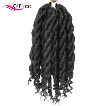 

Hair Nest Crochet Braiding Hair Goddess Faux Locs Curly 12 Inch Synthetic Braiding Hair Extension Soft Locks For Black Women