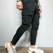 Мужские узкие прямые брюки-карго с карманами, брюки для бега, хип-хоп штаны-шаровары, обтягивающие мужские спортивные штаны, зимние комбинезоны