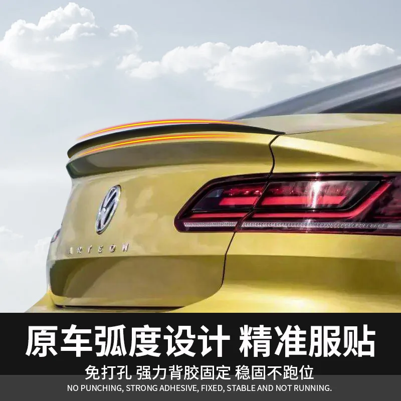 

Fit For 2019 2020 New Volkswagen ARTEON CC ABS Plastic Primer Color Exterior Car Rear Tail Wing Trunk Lip Spoiler