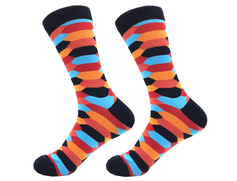 CURRADA 5 пар/лот забавные мужские носки из чесаного хлопка цветной счастливый Креативный дизайн мужской носок Повседневная Новинка Компрессионные носки мужские