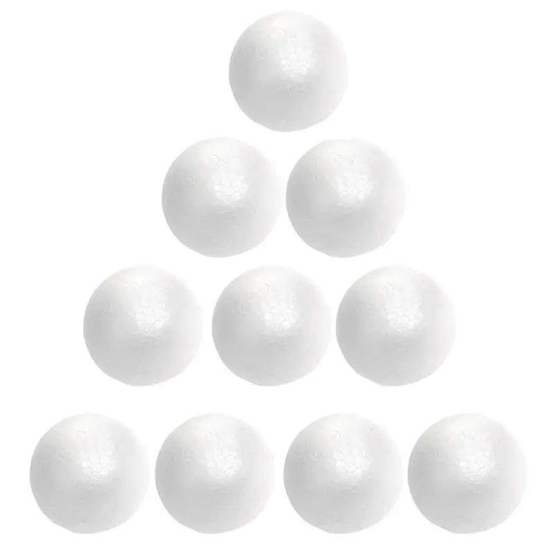 10pcs 4cm 10 шт. рождественское декоративное Моделирование Ремесло твердых пенопластовый шар Круглые Шары - Цвет: 10pcs 4cm