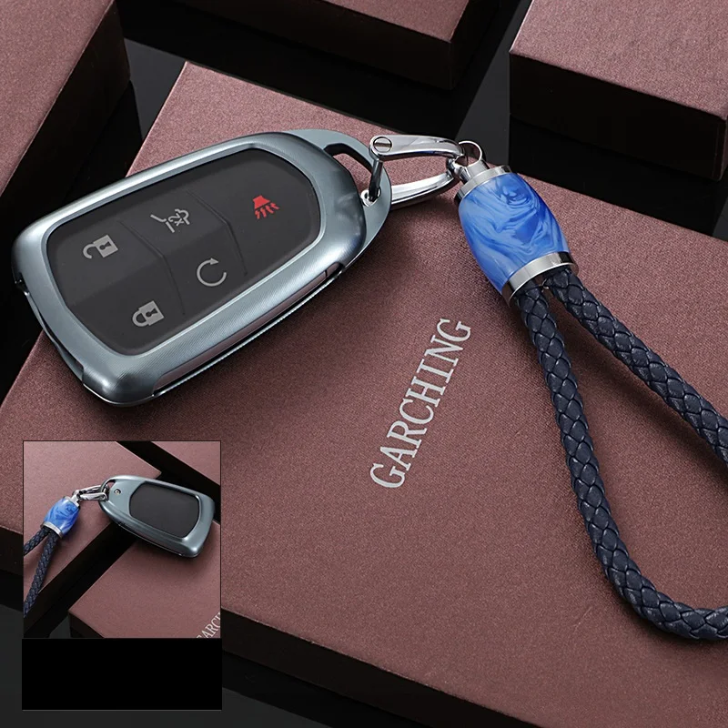 Автомобиль из алюминиевого сплава Key Holder крышка чехол в виде ракушки для Cadillac ESV Cadillac Escalade CTS XTS SRX от АТС CT5 XT5 XT6