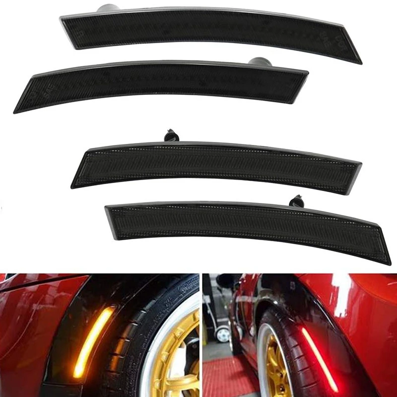 4 шт. Янтарь Красный Светодиодный Боковой габаритный фонарь для Mini Cooper R55 R56 R57 R58 R59 R60 R61