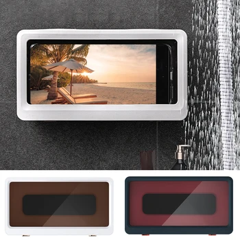 

Mobile Phone Storage Box Bathroom Toilet Wall-Mounted Nordic Color Lazy Case Phone Placement Holder Amusement Superb Gadget