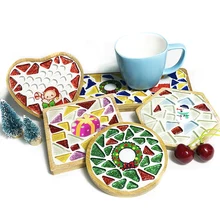 Креативный DIY Индивидуальный практичный дизайн мозаичная подставка ручной работы аксессуары квадратный Любовь Круглый шестиугольник бамбуковый паз