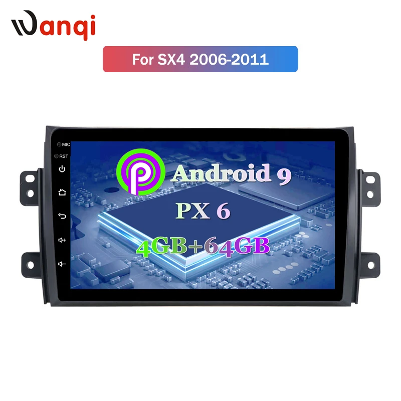 Cheap Android 9 gps For Suzuki SX4 2006 2007 2008 2009 2010 2011 2012 2Din Car Radio Tape Recorder Stereo WIFI RDS Car dvd Player 0