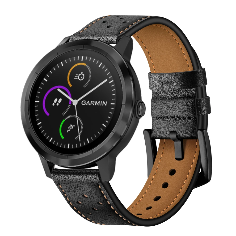 

SIKAI Leather Watch Strap For GARMIN Vivoactive 3 Watch Bracelet For GARMIN Vivoactive HR Watch Belt For GARMIN Smart Watch Band