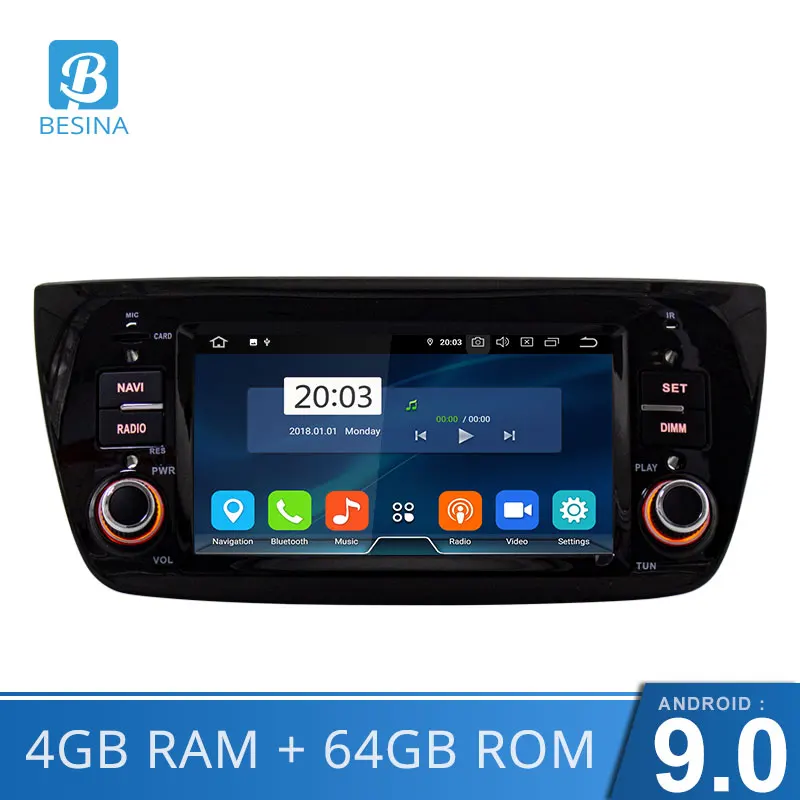 Besina In Dash Android 9.0 Car multimedia Player For FIAT DOBLO 2010-2016 Auto Radio WiFi Stereo GPS Navigation 4GB RAM DVD CD Besina In Dash Android 9.0 Car multimedia Player For FIAT DOBLO 2010-2016 Auto Radio WiFi Stereo GPS Navigation 4GB RAM DVD CD