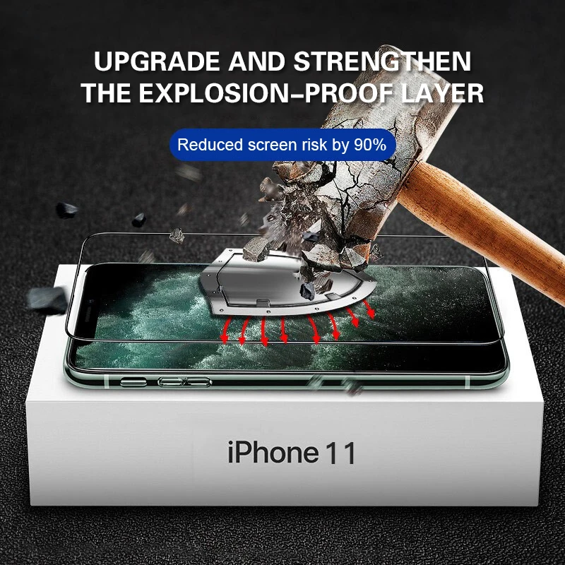 AAA + Изогнутое полное покрытие закаленное стекло на iPhone 7 протектор экрана 8 6s Plus 11