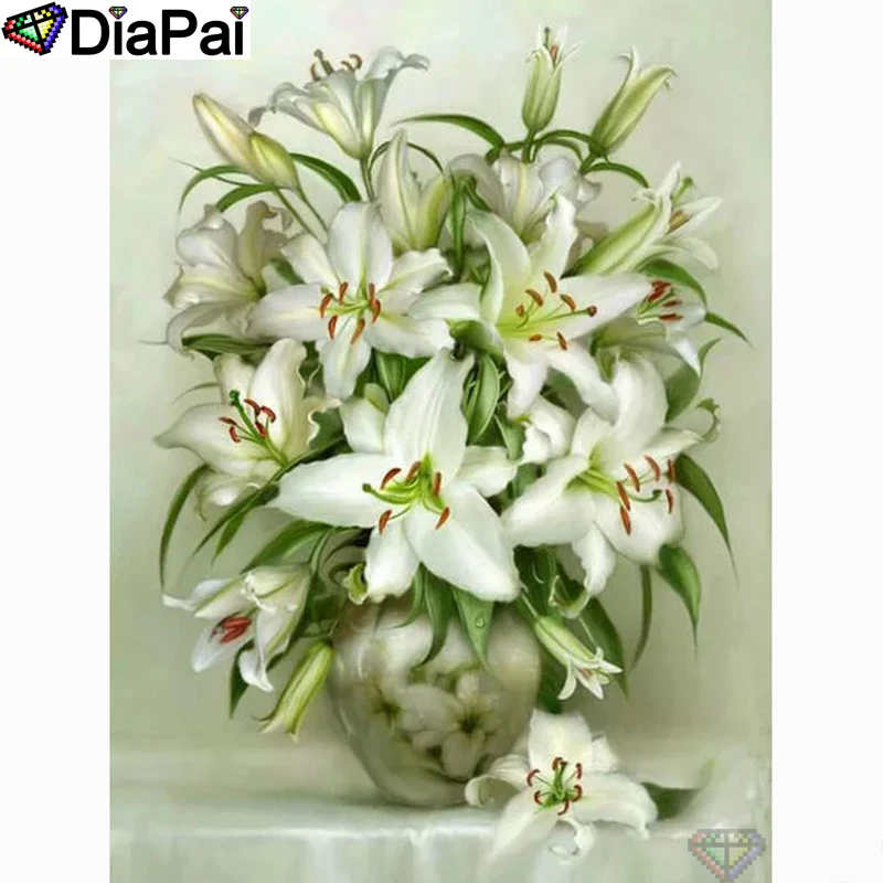 DIAPAI 5D Diamond Embroidery Needlework Kit &quotFlower landscape&quot Diy Painting Cross Stitch Home Decoration Gift A26651 | Дом и сад