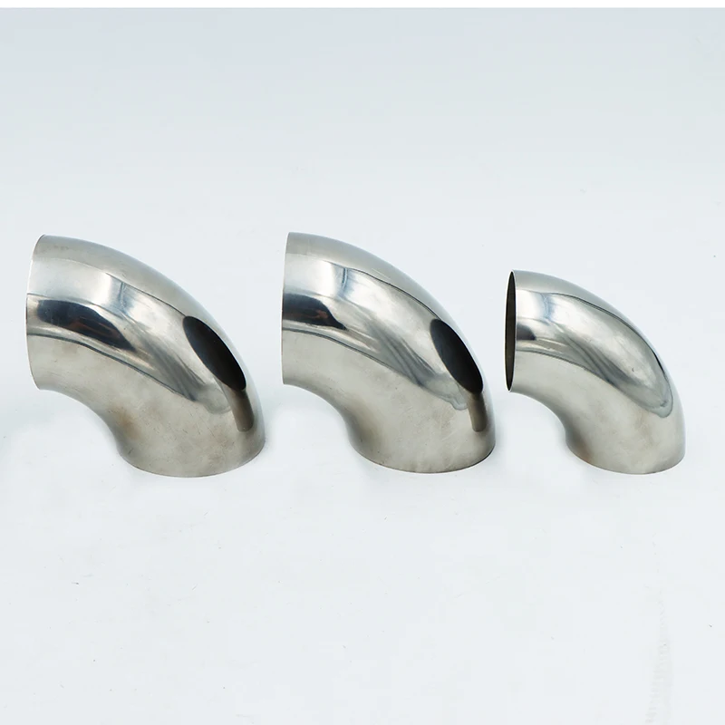 89mm 102mm 108mm 114mm OD Sanitary Butt Weld 45 Degree Elbow Bend Pipe 304 stainless steel car exhaust pipe muffler welded pipe