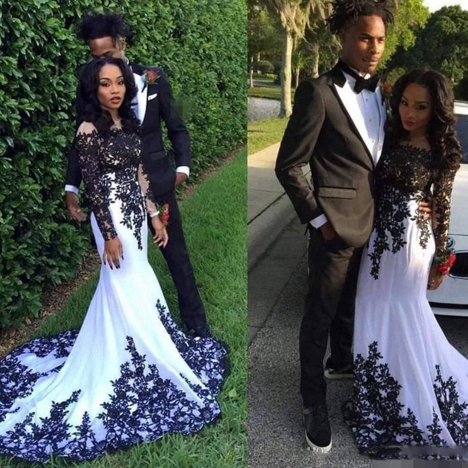 black-and-white-off-the-shoulder-long-sleeves-black-people-evening-dresses-with-lace-appliques-robes-de-soiree-tendance-longue