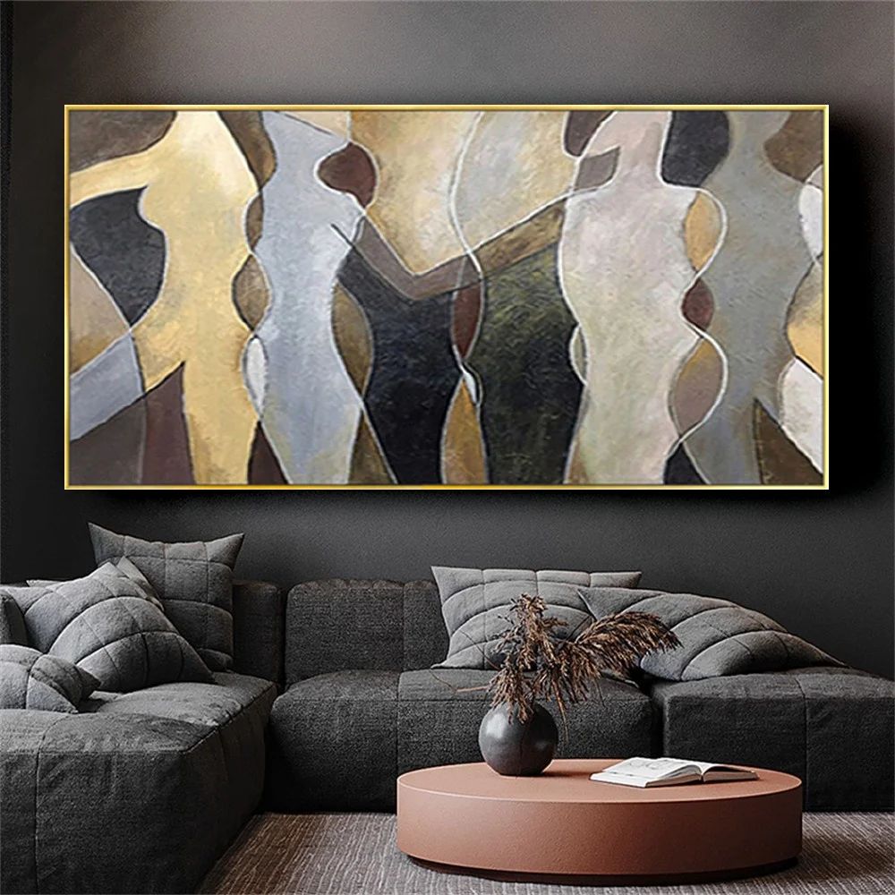 

Abstract Modern Canvas home decor paintings Picasso oil painting hand painted oil painting wall decor art for Living room mural