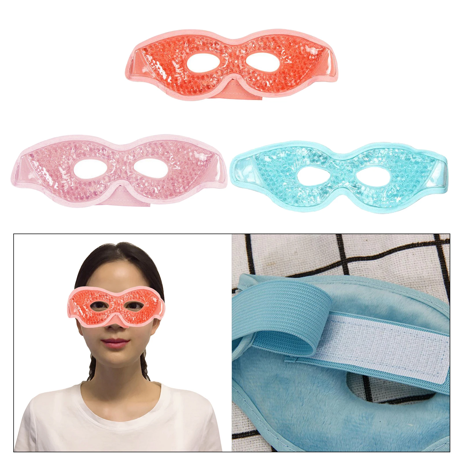 Gel Eye Mask with Eye Holes Eye Therapy for Puffy Eyes Puffiness Headaches