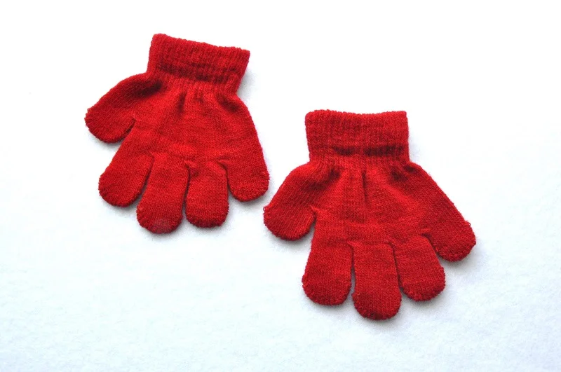 cute baby accessories 1-3years Children Winter Warm Gloves Baby Girls Baby Boys Toddler Knitted Acrylic Gloves KF198 cool baby accessories