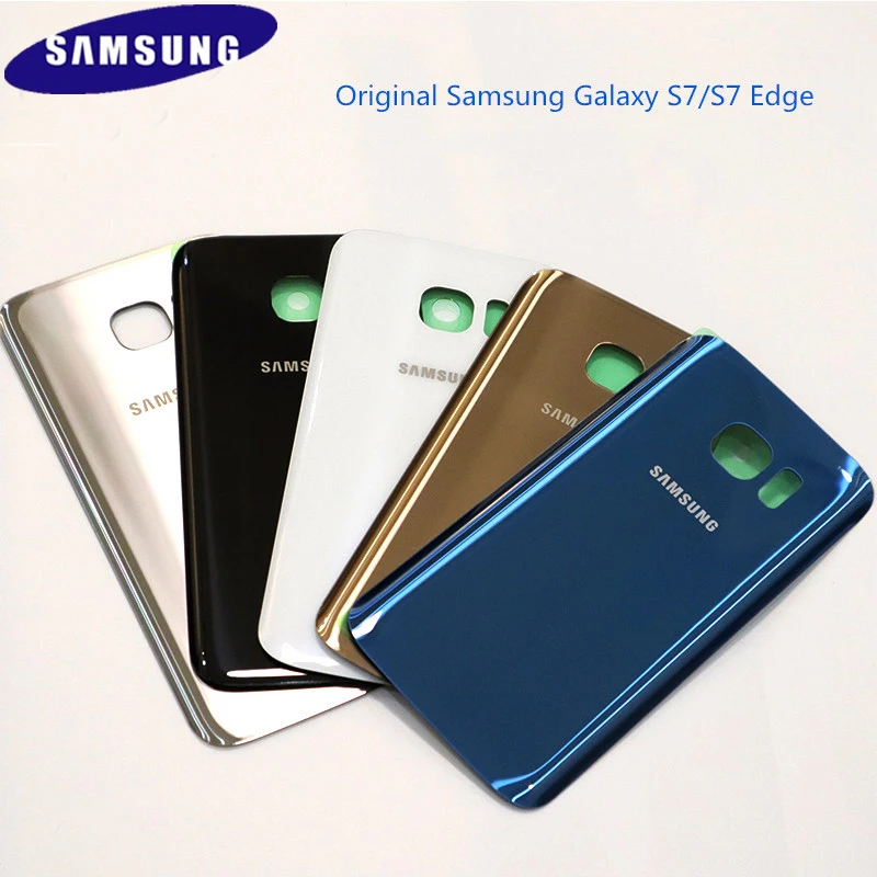 Оригинал SAMSUNG Galaxy S7 G930F / EDGE G935F Задняя стеклянная крышка для аккумулятора задняя