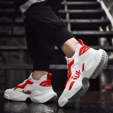 Летняя белая обувь, мужская прогулочная обувь, кроссовки, увеличивающие рост, дышащая Спортивная повседневная обувь для мужчин размера плюс 39-46, 2218