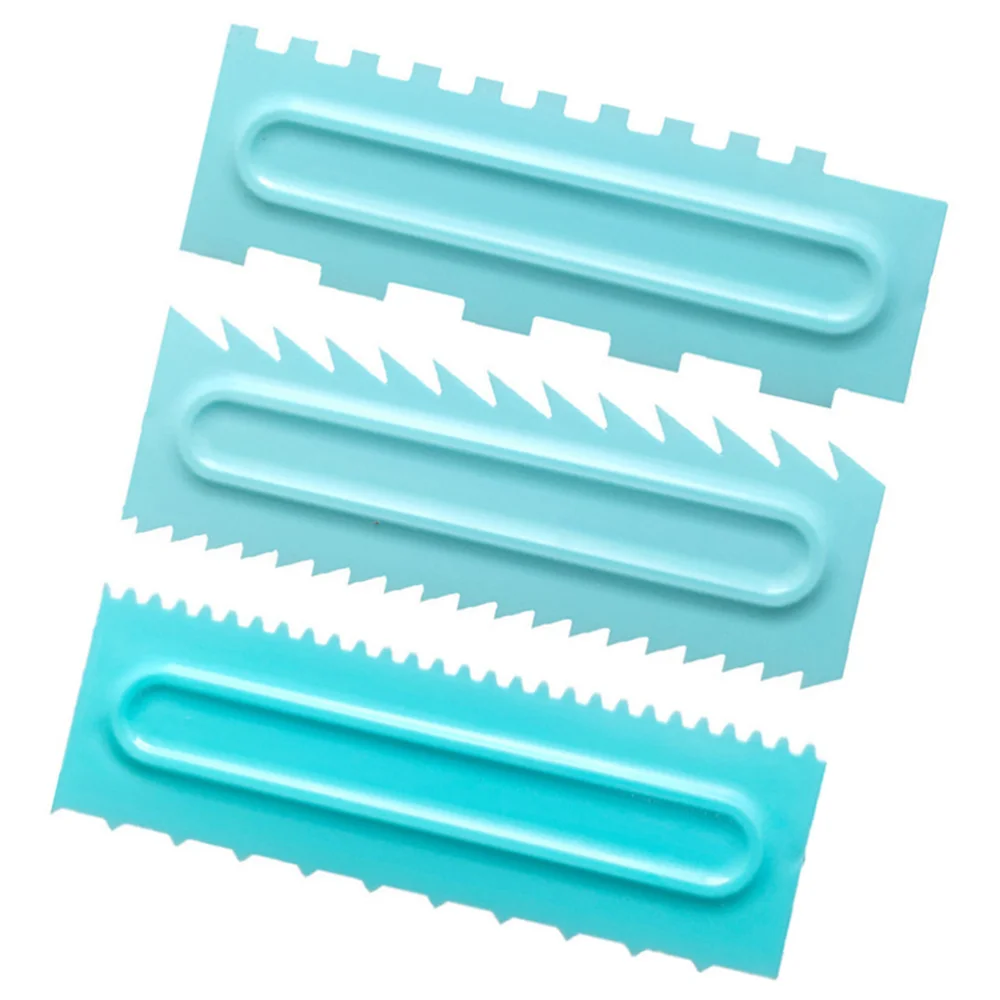 Cake Scraper Plastic Pastry Icing Cream Mousse Comb for Bakery Kitchen