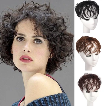 

DIANQI Fashion Synthetic Hair Wig Natural Topper Hair Top Hair Piece Female Curly Hair Clip Closure Hair Easy To Wear For Women