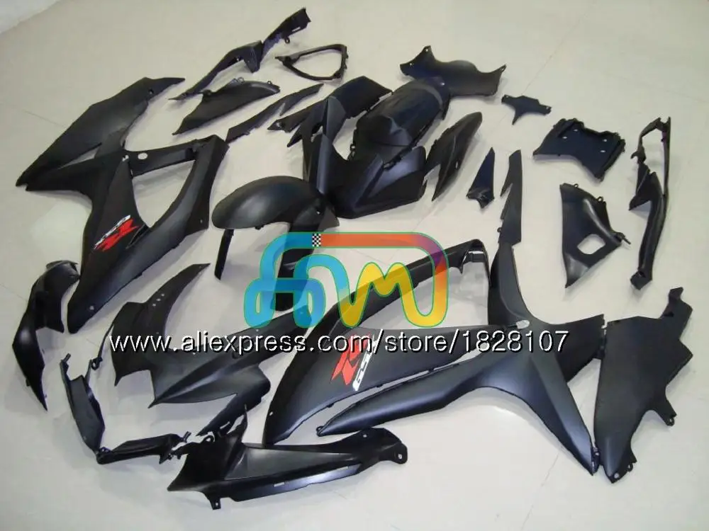 Комплект для SUZUKI GSXR белого и синего цвета 600 750 CC GSX R600 GSXR600 08 09 10 38BS. 20 GSX-R600 GSXR-750 K8 GSXR750 2008 2009 2010 обтекатель - Цвет: No. 29 Flat black