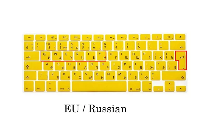 gaming cooling pad EU US Russian Language Keyboard Skin for Macbook Air 13 Russian Keyboard Cover A1466 Waterproof Keyboard Film Protector 13 inch laptop bag Laptop Accessories