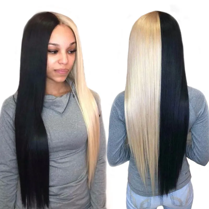 13*4 парик из натуральных волос на кружеве, половина 1B, половина 613, Remy, бразильский прямой парик на кружеве, HD прозрачный парик на шнурке для черных женщин