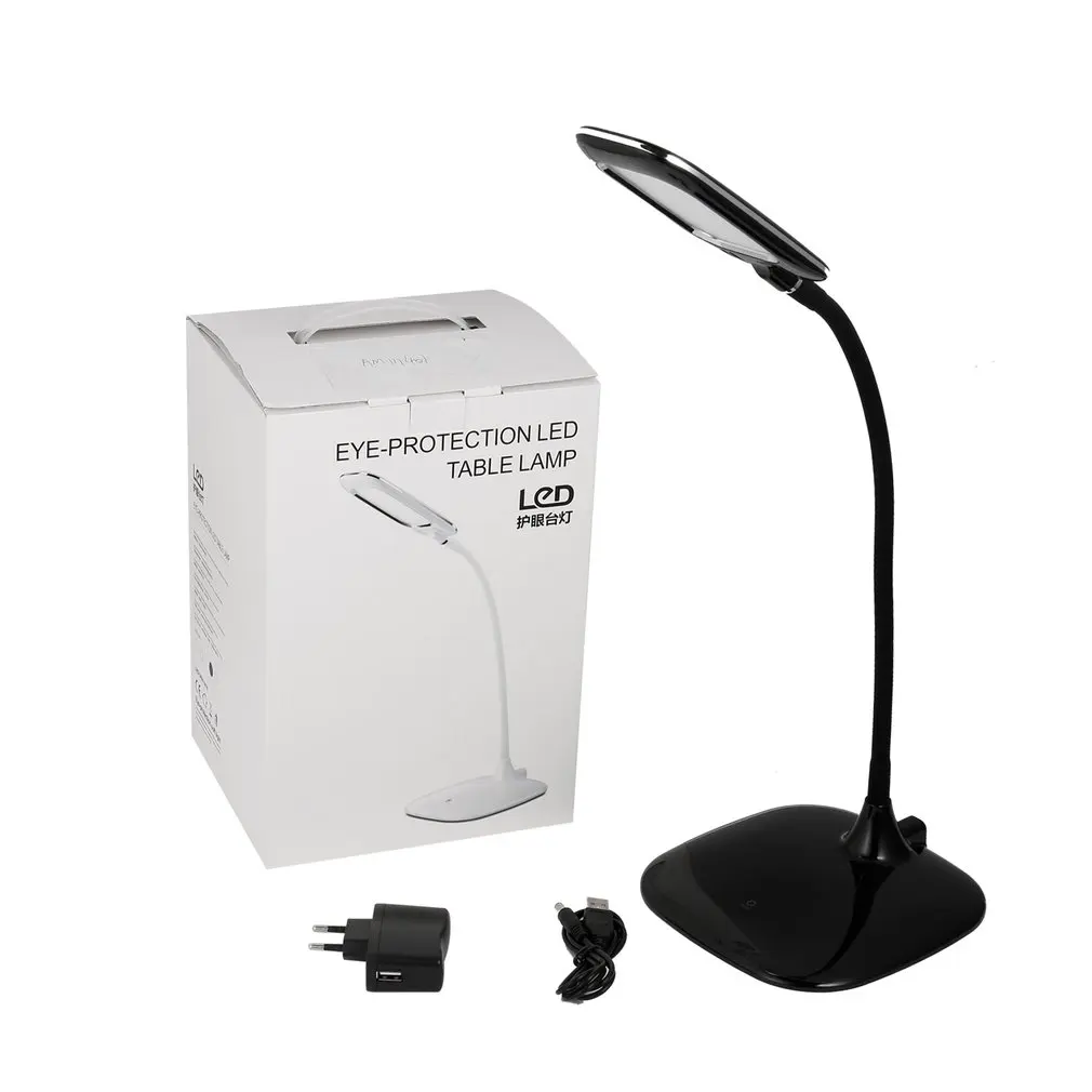 

High Brightness Eye-protection LED Table Lamp 3 Grade Dimmable With Touch Key Soft Lamp Arm 360 degree Adjustable Energy Saving