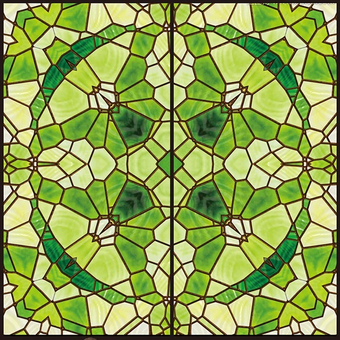 1 PVC Glass Film Customized Size Static Cling Window-Privacy-Potaction Mixed Color Recyclable Symmetry Pattern 60cmx100cm - Цвет: 1