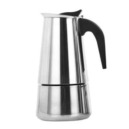 100ML Кофейник из нержавеющей стали, кофейник Mocha Moka, эспрессо, латте, плита, кофейник, фильтр, 100 мл, 200 мл, 300 мл, 450 мл, кофемашина - Цвет: 100ML
