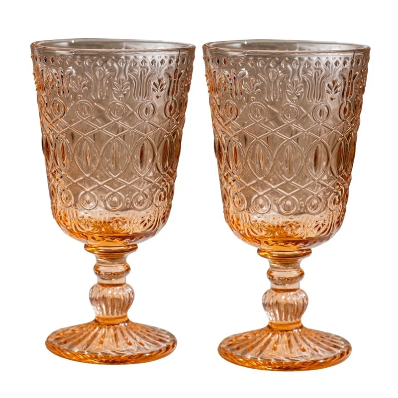 https://ae01.alicdn.com/kf/H2f4b02f9e5014e3ba6cf94d627e2f8f8F/Red-Wine-Glass-Set-of-2-350-ml-Orange-Pink-Goblet-Retro-Embossed-Juice-Drinking-Cup.jpg