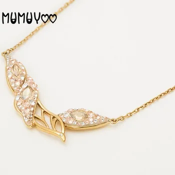

[New product] 2020 high-quality swa charm retro style leaf flower chenyuexi petal shape female necklace jewelry