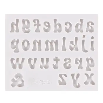

26 Alphabets Script Letters Fondant Cake Mold Chocolate Mould Capital Lower Case For The Kitchen Baking Tools