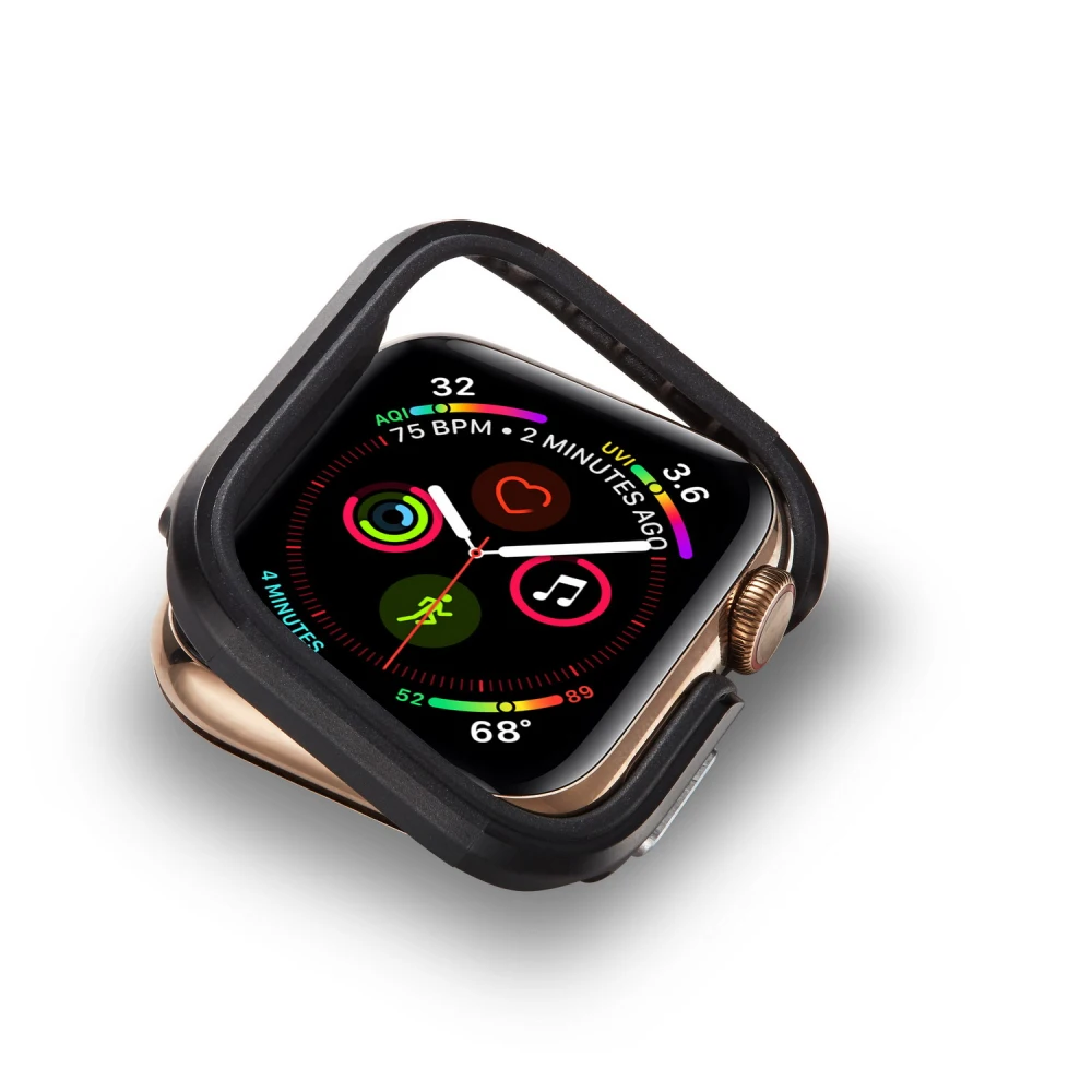 Чехол из ТПУ+ металлического алюминиевого сплава для Apple Watch 5, 4, 40 мм, 44 мм, полная защитная оболочка для iWatch 4, 5, 40, 44 мм, рамка, бампер