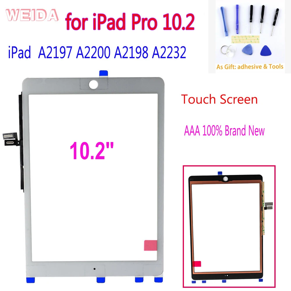 

New For 2019 10.2" Apple iPad Pro 10.2 Touch Screen Digitizer Sensor for Apple iPad 7 7th Generation A2197 A2200 A2198 A2232