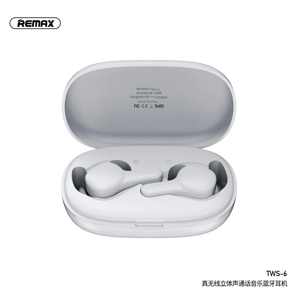 

remax true wireless stereo bluetooth 5.0 Biaural wireless Bluetooth headset comfortable Charge Storage box