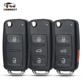 

Dandkey For VW Volkswagen Golf Mk6 Tiguan Polo Passat Skoda Octavia Replacement 2/3/4 Buttons Flip Car Remote Key Shell Fob Case