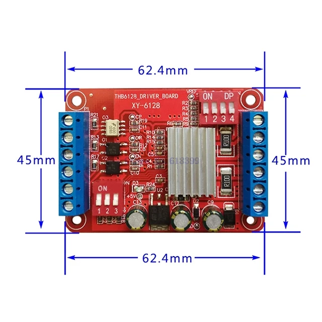 

A5-- THB6128 Stepper Motor Driver Module DIP Switch Double Full-Bridge MOSFET Driver 2A 36V Automatic Half-Flow Lock