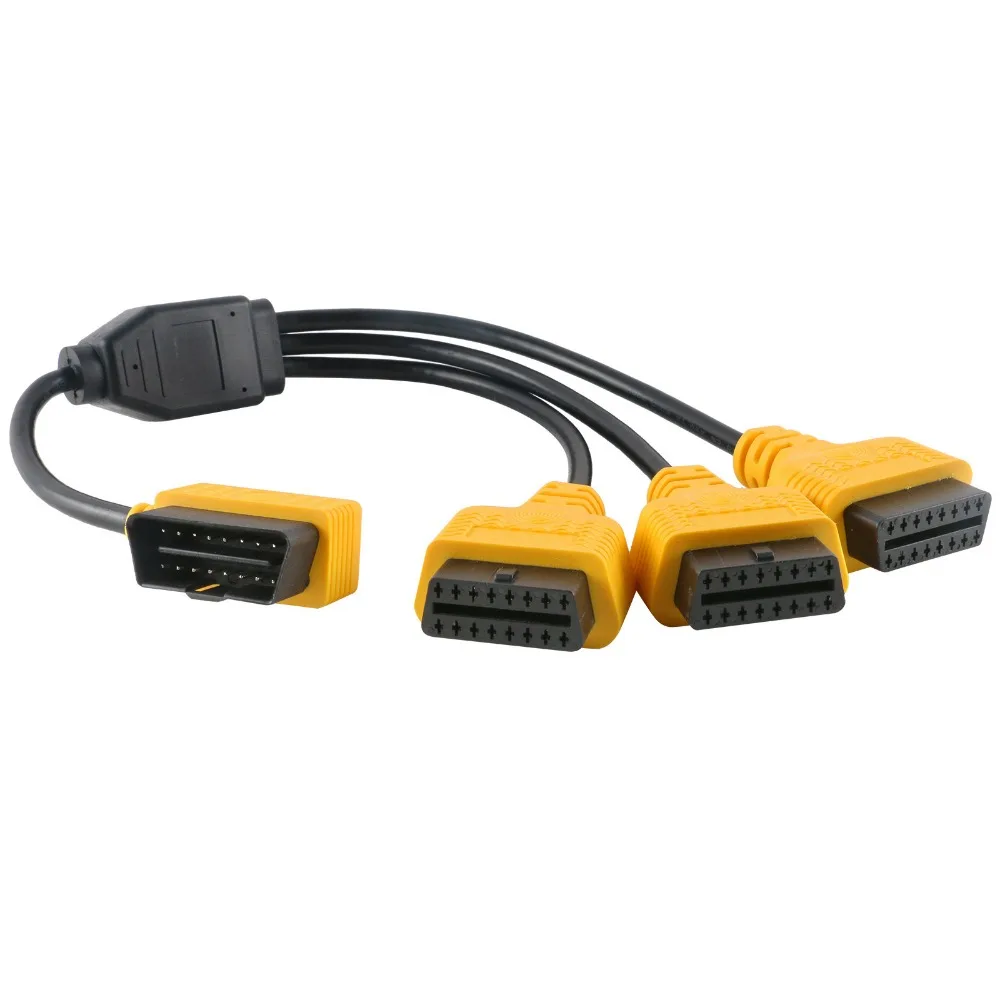 AUTOOL OBD2 разделительный Тестовый Кабель OBD 2 удлинительные Y кабели 1 до 3 конвертер адаптер провода 50 см J1962M до 3-J1962F OBD2 удлинитель сплит-шнур