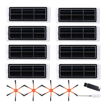 

Activated Carbon Filters+6-Arm Side Brushes+Screwdriver+Cleaning Brush for XIAOMI Roborock S50 Vacuum Cleaner