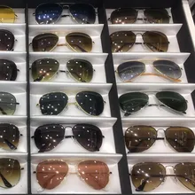 Авиационные солнцезащитные очки R3025 3026 размер 55-14/58-14/62-14 закаленное стекло линзы мужские и женские солнцезащитные очки с оригинальной коробкой