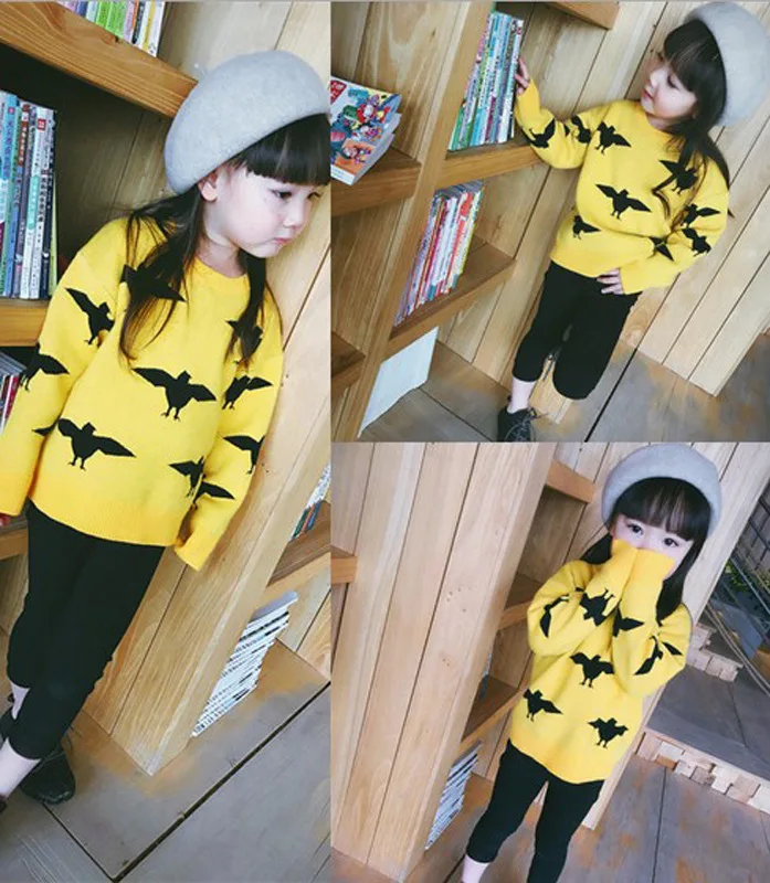 

CHILDREN'S Sweater 2019 Autumn New Style Korean-style Children Dalang GIRL'S Knitted Shirt Source