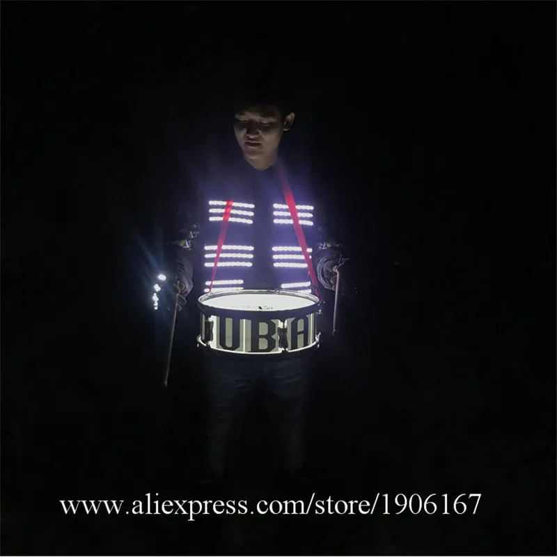 Summer LED luminous vest costume KTV nightclub bar wine service DJ bar male singer DS dance clothes02