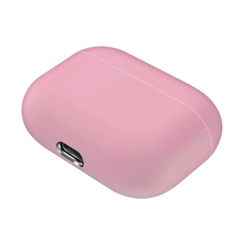 GOOJODOQ для Airpods Pro Чехол Премиум силиконовый чехол Защитный чехол для Airpods Pro/Airpods 3 с светодиодный брелок - Цвет: Pink no keychain