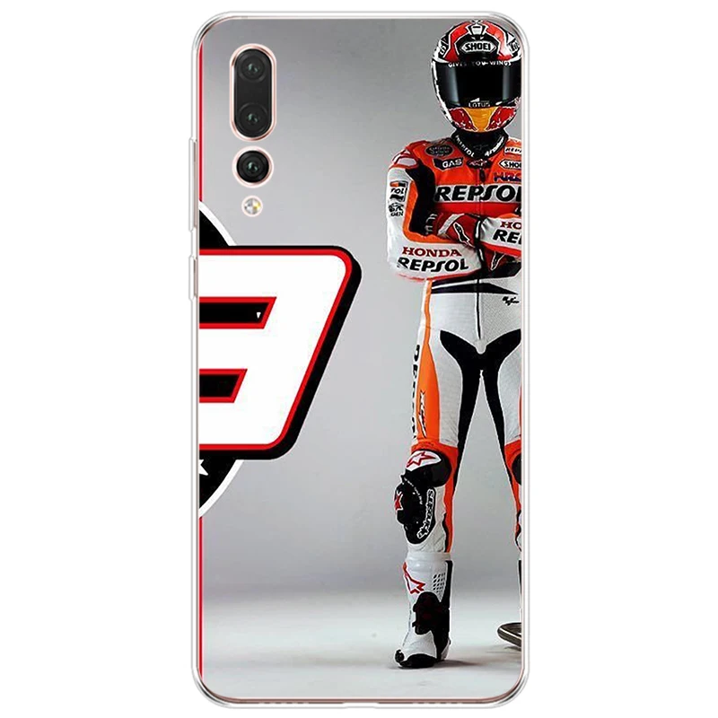 Марка Marc marquez Moto Gp 93 крышка чехол для телефона из мягкого силикона ТПУ с рисунком для телефона чехол для Huawei P9 P10 P20 P30 lite P20 P30 PRO P9 P10 P20 плюс